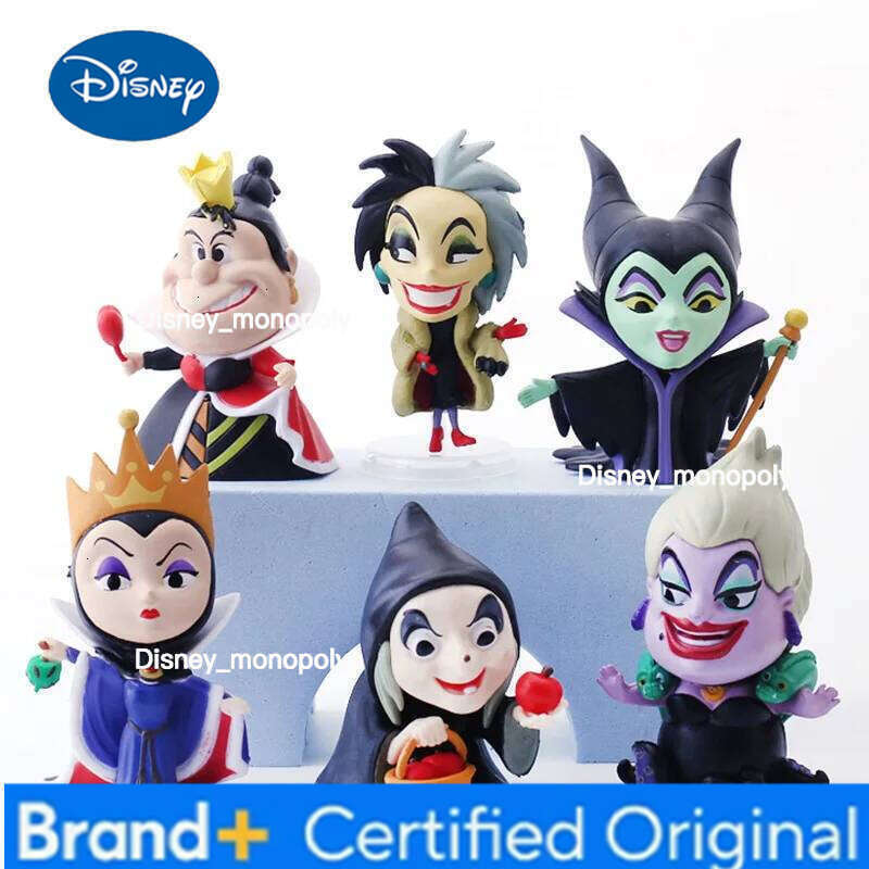 Disney Anime Villain Queen Cruella Maleficent Evil Witch Action Figure Collection Model Doll Toys Kids Birthday Christmas Gift H260105 H260105