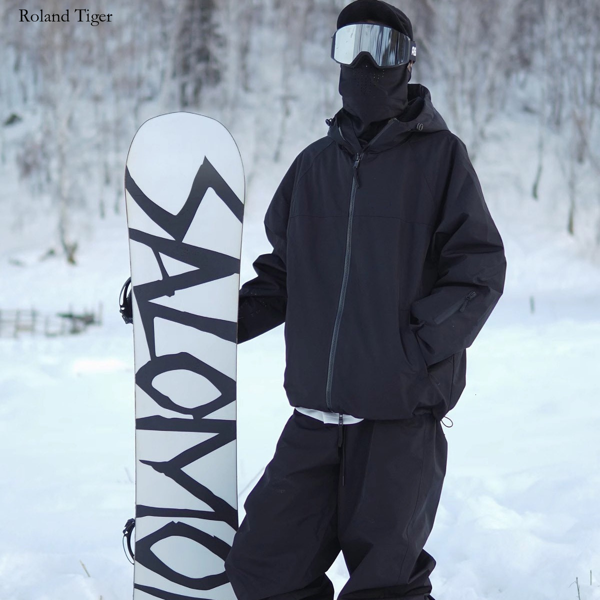 Roland Tiger Cross-Border Sports Outdoor Waterproof Windproof Snowboard Suit 3L Technology Warm Loose Fit Unisex Ski Snow Suit
