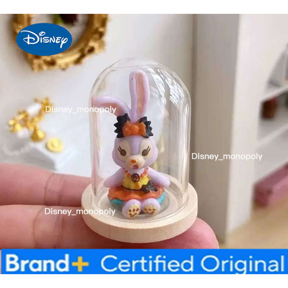 Disney 20X Small Cute Micro Landscape Eternal Transparent Flower DIY Dustproof Cover Glass Dome On Wooden Base Doll Toy Box H260105 H260105