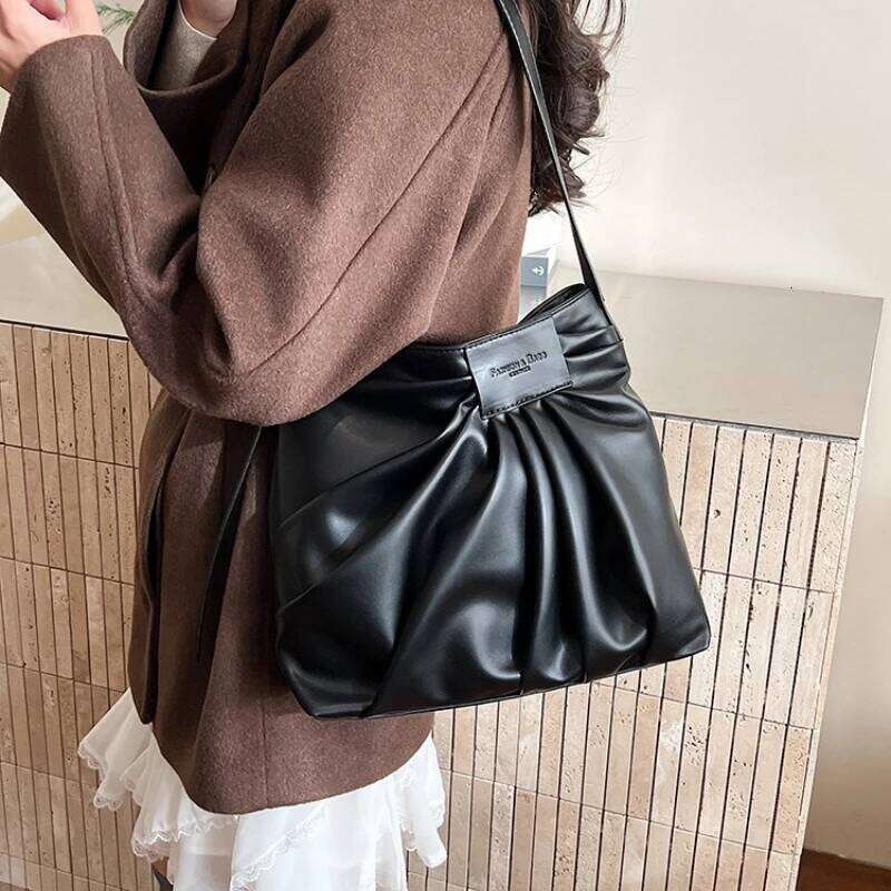 Angel Kiss PU Leather Womens Crossbody Simple Solid Color Shoulder Bag Casual Versatile Underarm Handbag for Everyday Use 1100368158