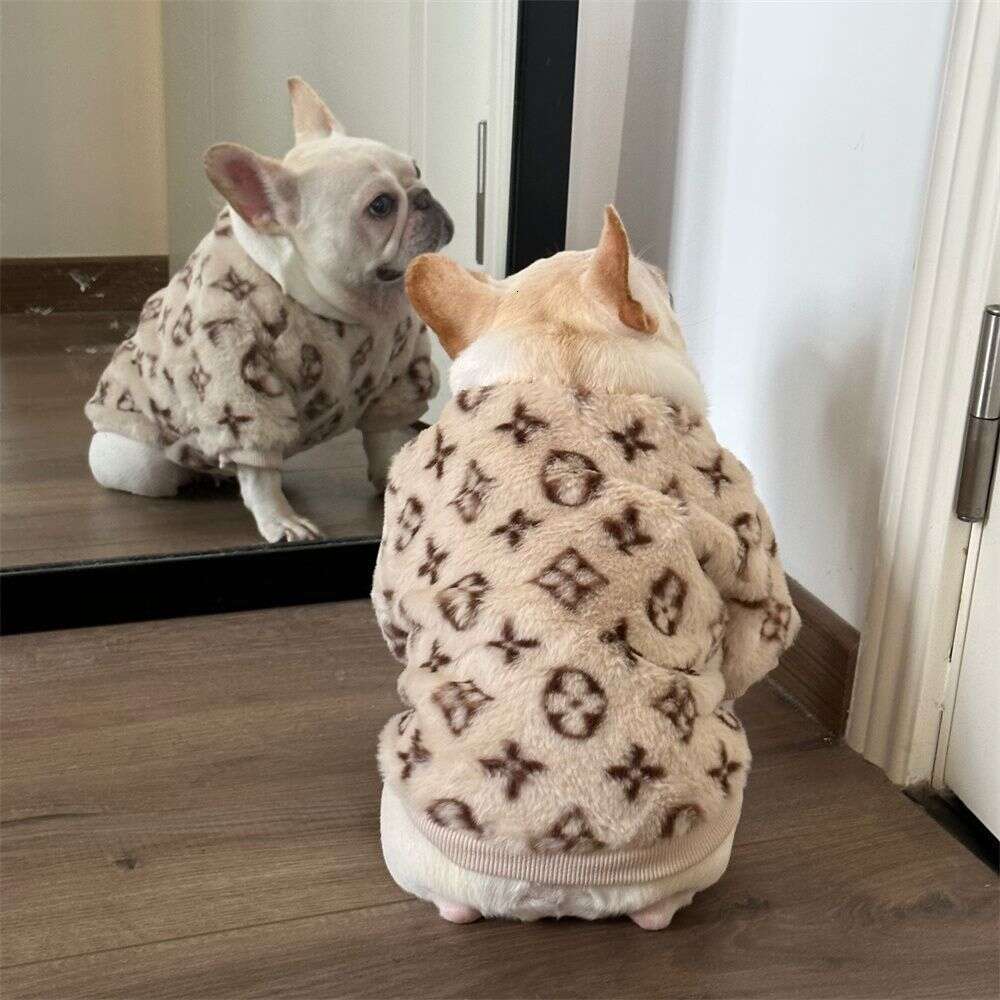 Autumn and Winter Dog Clothes French English Bulldog Pug Corgi Pitbull Pet Warm Fleece Thickened Clothing