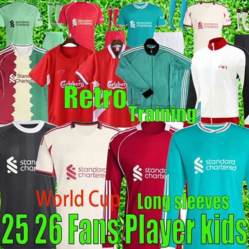 25 26 Liveropool LFC ISAK WIRTZ EKITIKE M.SALAH VIRGIL soccer jerseys RIO MAC ALLISTER GAKPO SZOBOSZLAI Long Sleeve Football Jersey Player tracksuit Mens Kids