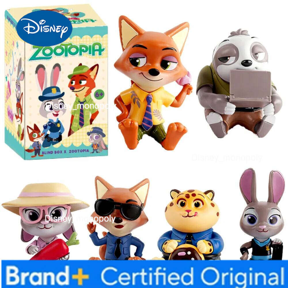 Disney Zootopia Series Good Sitting Blind Box Judy and Nick Story Trendy Collectible Figure Gift Desktop Decoration Ornament H260105