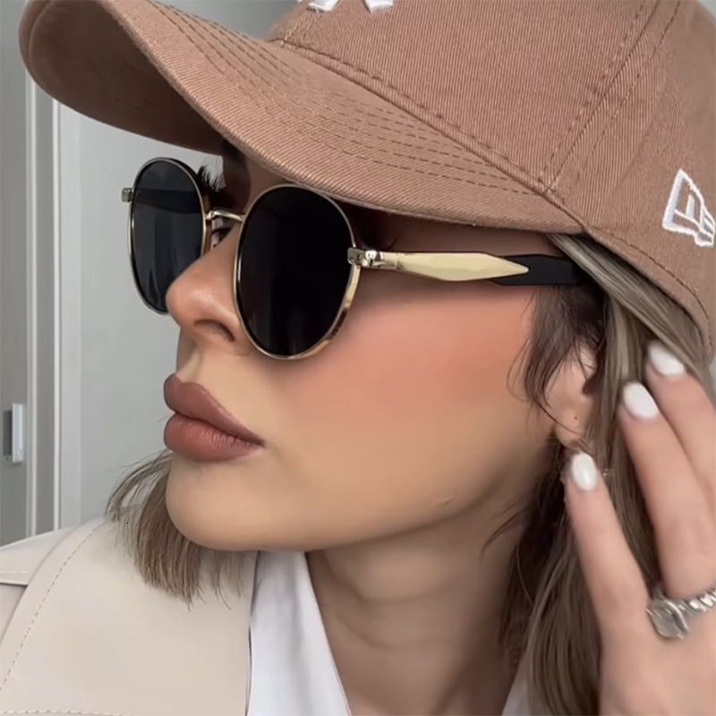 Fashionable Round-frame Designer Sunglasses New Fashionable Metal Sunglasses In 2025 Vintage-style Women's Sunglasses Classic Men's Sunglass