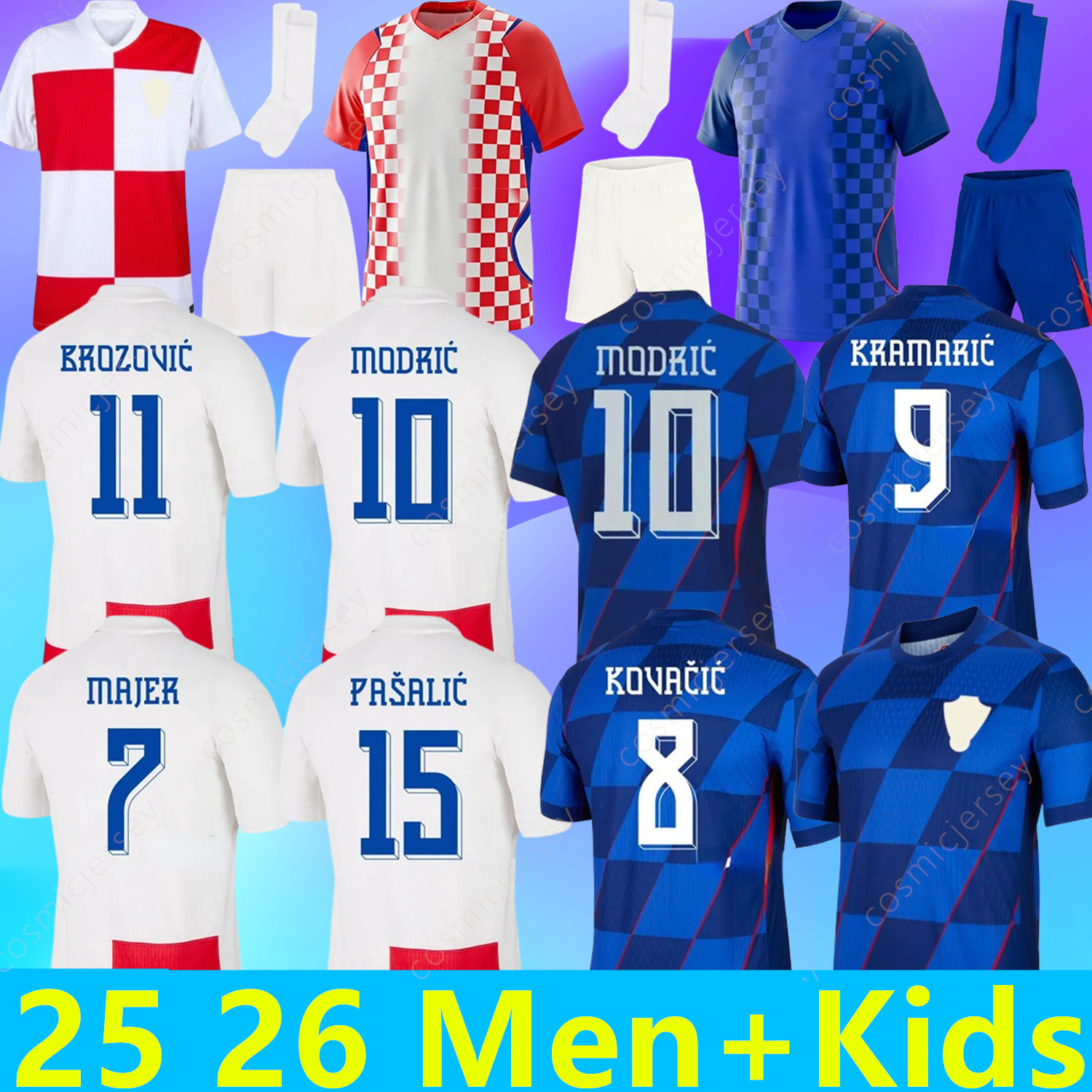 Modric 2025 2026 Soccer Jerseys Croatia BROZOVIC KRAMARIC FANS Player 25 26 PERISIC football Shirt KRAMARIC REBIC LIVAKOVIC KOVACIC Men kids kit Orsic Gvardiol