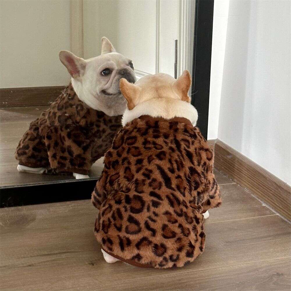 Autumn and Winter Dog Clothes French English Bulldog Pug Corgi Pitbull Pet Warm Fleece Thickened Clothing