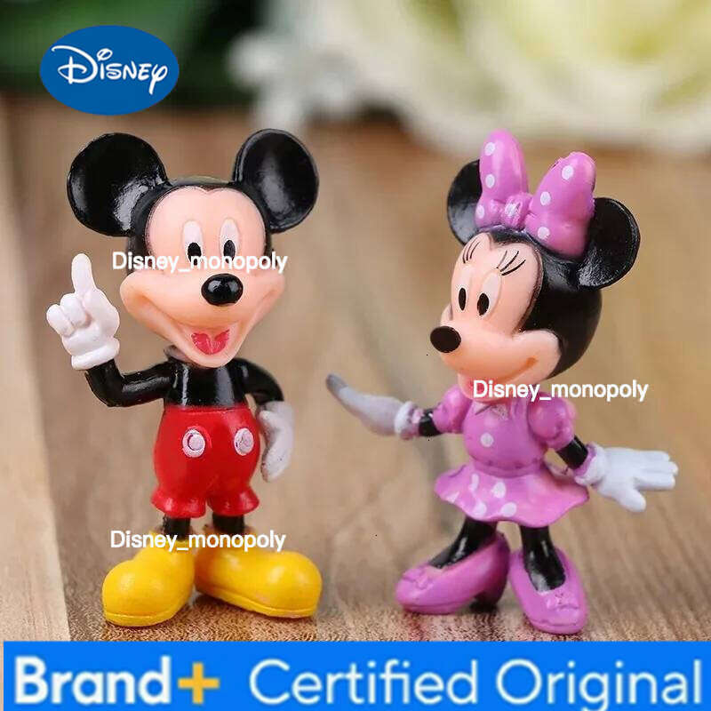Disney 6pcs/set Mickey Mouse Action Figures Minnie Donald Duck PVC Cake Ornaments Collection Decoration Children Toys Gifts H260105