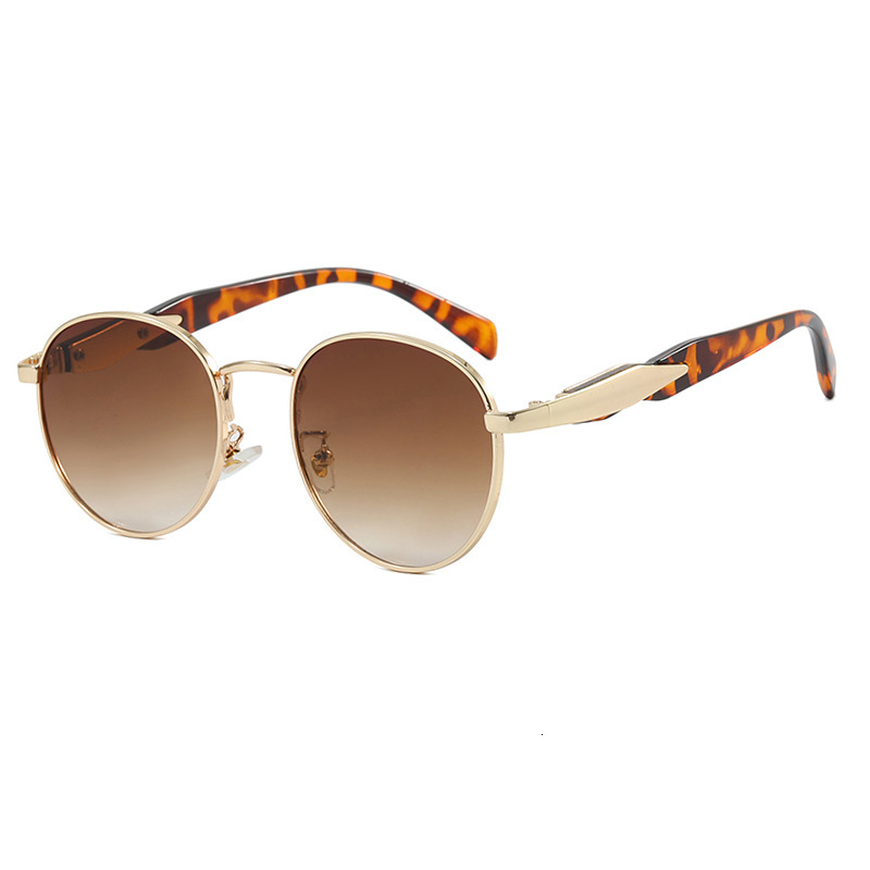 Fashionable Round-frame Designer Sunglasses New Fashionable Metal Sunglasses In 2025 Vintage-style Women's Sunglasses Classic Men's Sunglass