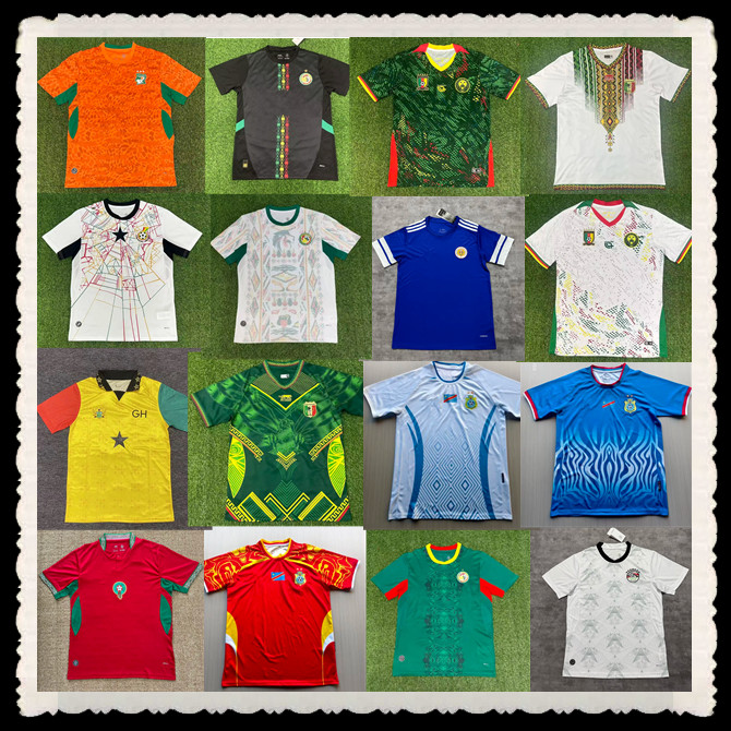 25 26 27 Africa Cup Curacao Cameroon Congo national soccer jerseys 2026 Senegal Hakimi Ghana Morocco maillot SerbiA Mali Cape Verde Ermelong Uganda Ivory Coast