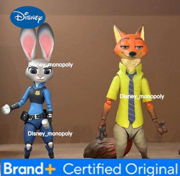 Disney Licensed Judy & Nick Articulated Doll - Flexible Joint Anime Peripheral Kids Desktop Collection Decoration Model H260105 H260105