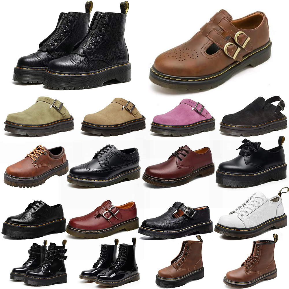 Free Shipping Designer Martin boots for men women booties leather sandals Oxford Bottom Ankle Triple Black classic Ankle Boots outdoor sandal casual boot