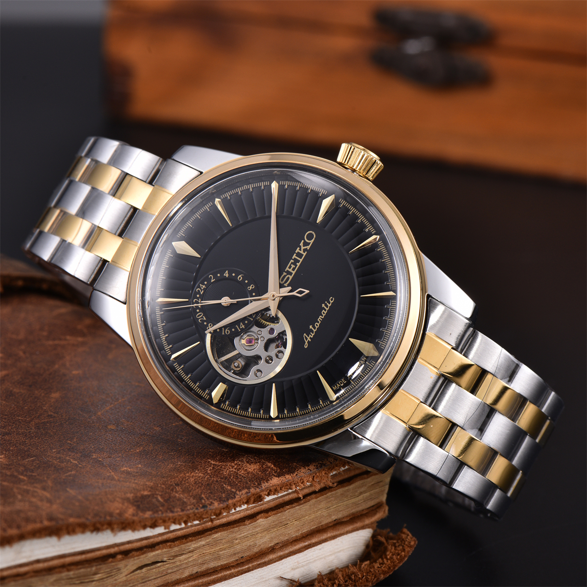 TOP Womens mens SEIKOity Automatic movement wristwatches comfortable rubber strap waterproof luminous top quality watches montre de luxe gold watch #145