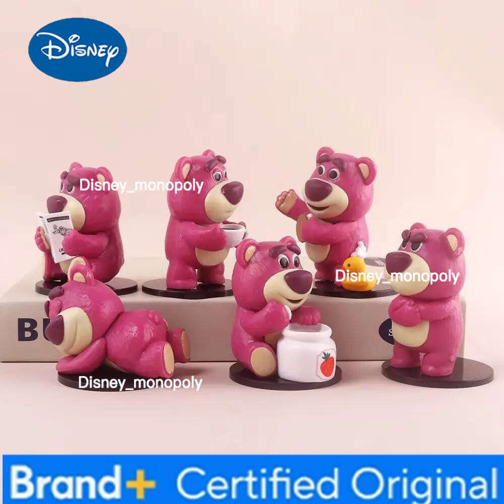 Disney Lotso Toy Story Afternoon Tea Surprise Blind Cartoon Trendy Handmade Doll Mysterious Box Car Desktop Ornament Gift H260105
