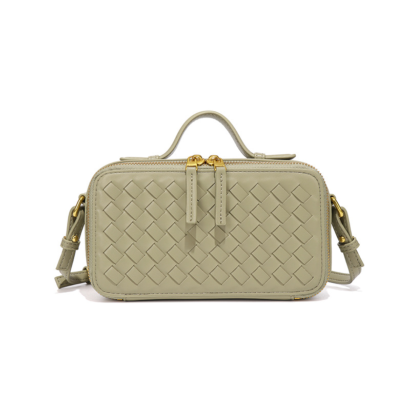 2026 new Classic lunchbox bag woven bag for women mini crossbody bag handbag box bag tofu bag
