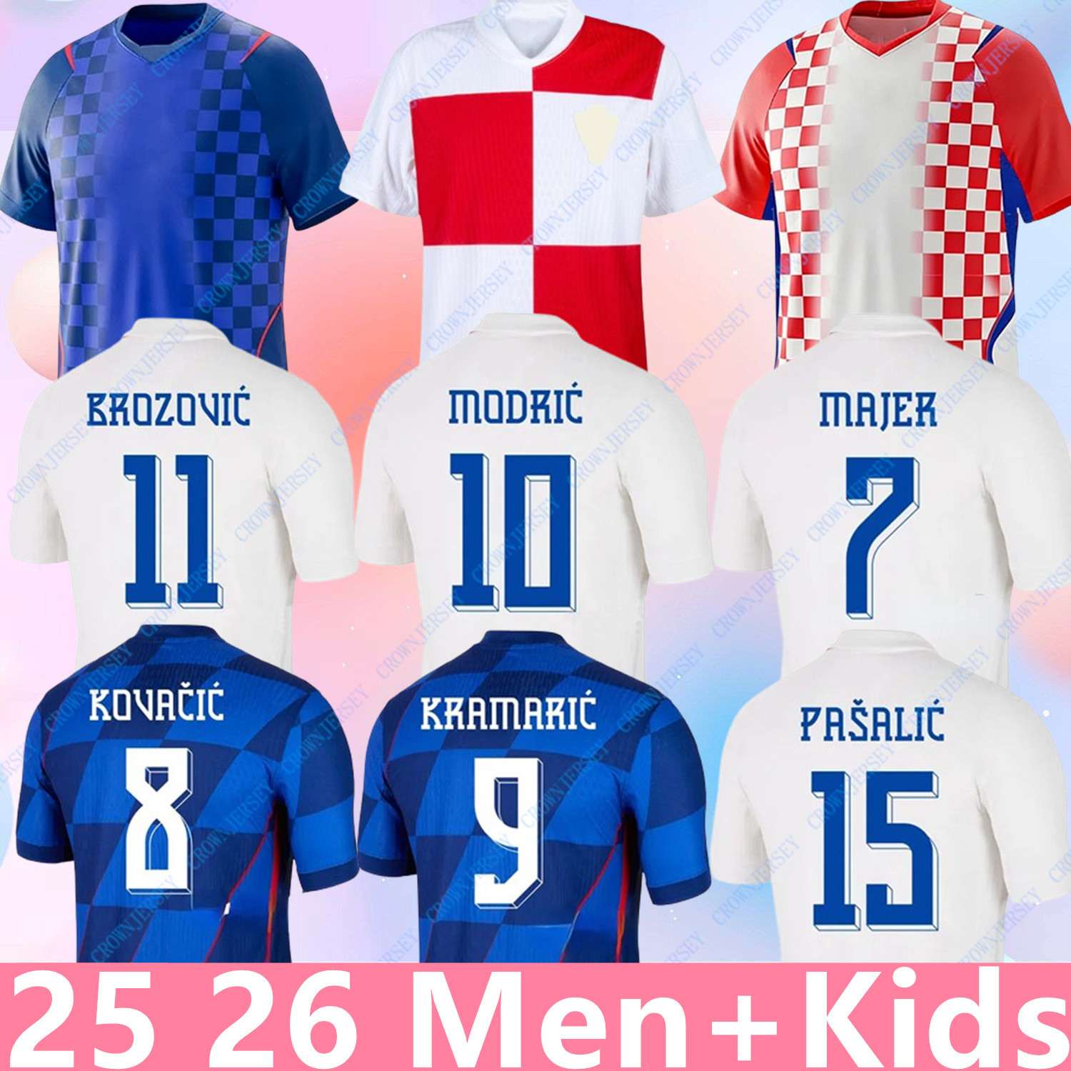 Modric 26 27 Soccer Jerseys Croatia BROZOVIC FANS Player 2026 2027 PERISIC football Shirt KRAMARIC REBIC LIVAKOVIC KOVACIC PASALIC Men kids kit Orsic Gvardiol Boban