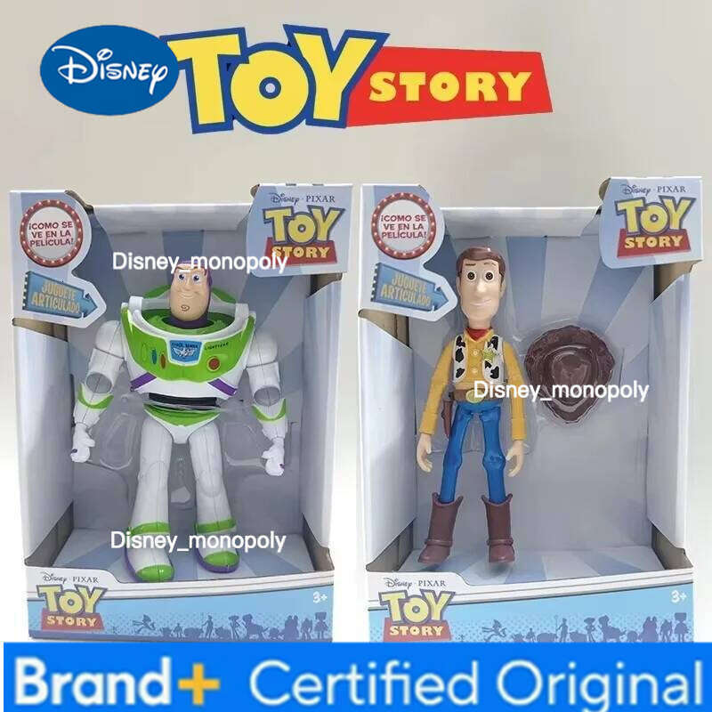 Disney Woody Buzz Lightyear Cute Action Figures Pixar Toy Story Anime Cartoon Model Doll Collection Children Kids Xmas Gift H260105