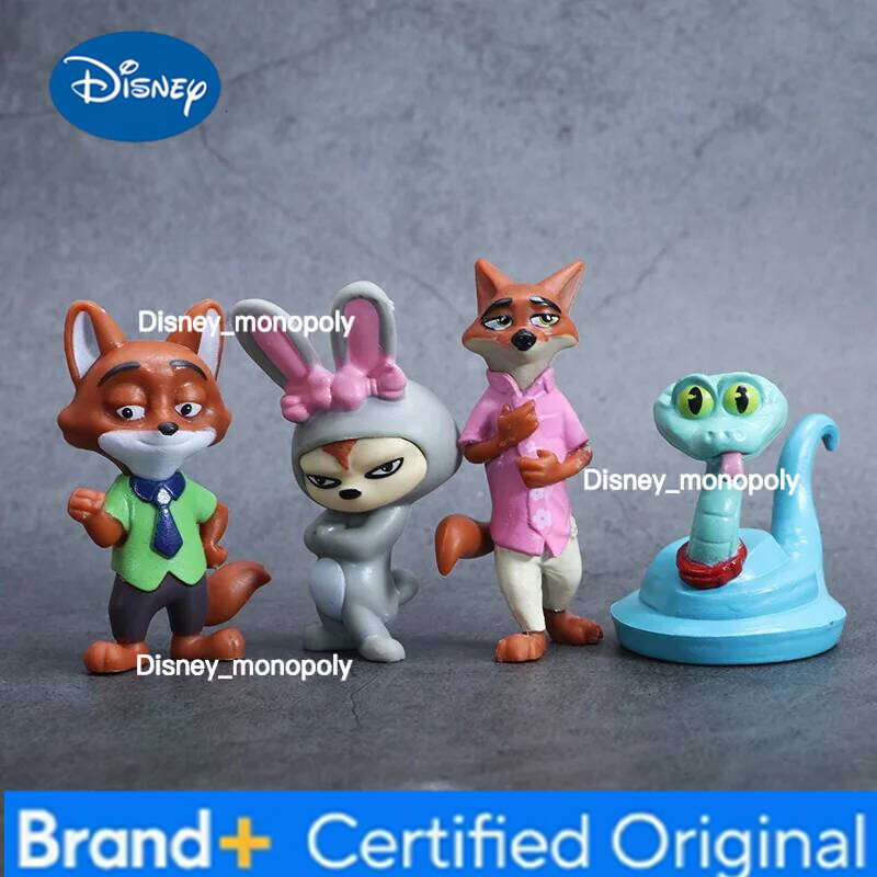Disney 12pcs/Set Zootopia 2 Action Figure Toy Judy Rabbit Nick Fox Series Anime Figurine Desktop Ornaments Gifts H260105 H260105