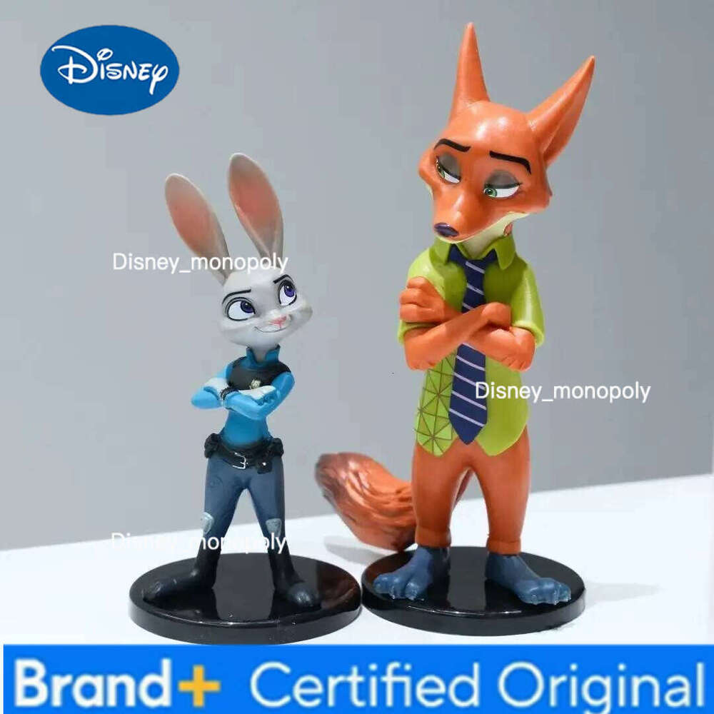Disney Zootopia Judy Nick Fox Figurine Set - Bagged Collectible Toys For Boys And Girls Birthday Gift Action Figures Display H260105