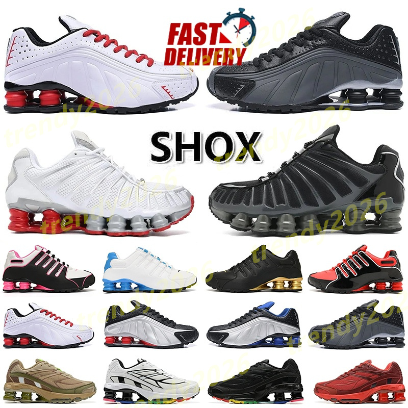 Trainers Shox TL Designer NZ Running Shoes Triple Black White Blue Red Pink Grey Gold Sier Ride 2 Men Women Trainers Sports Sneakers 36-46