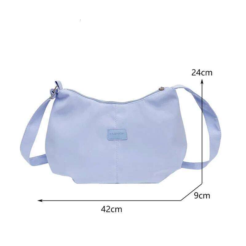 Casual Nylon Womens Shoulder Bag Korean College Style Crossbody Handbag with Large Capacity Designer Ladies Purse 1100368158