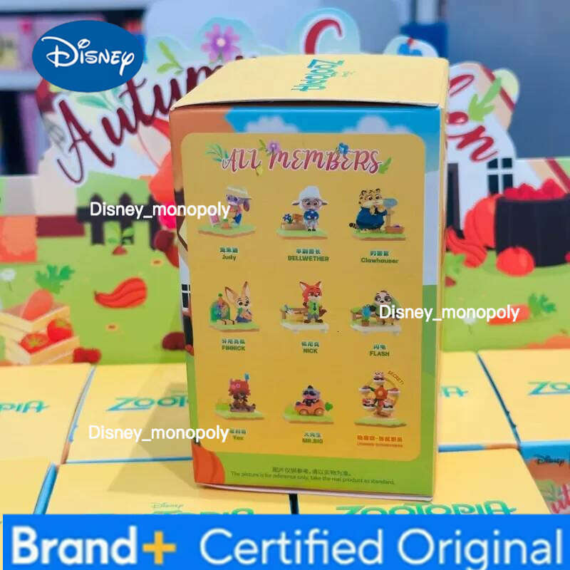 Disney 100%Genuine Zootopia Autumn Manor Series Judy Rabbit Fox Nick Blind Box Desktop Ornament Collect Birthday Gift H260105