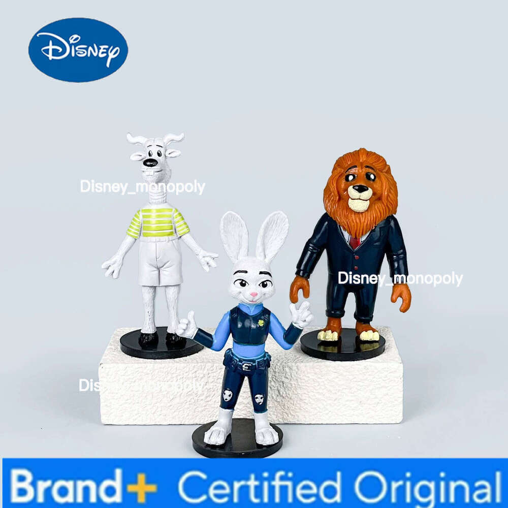 Disney Hot 6pcs set Zootopia 2 figurines anime models fox Nick rabbit Judy officer trendy peripheral ornaments gifts H260105 H260105