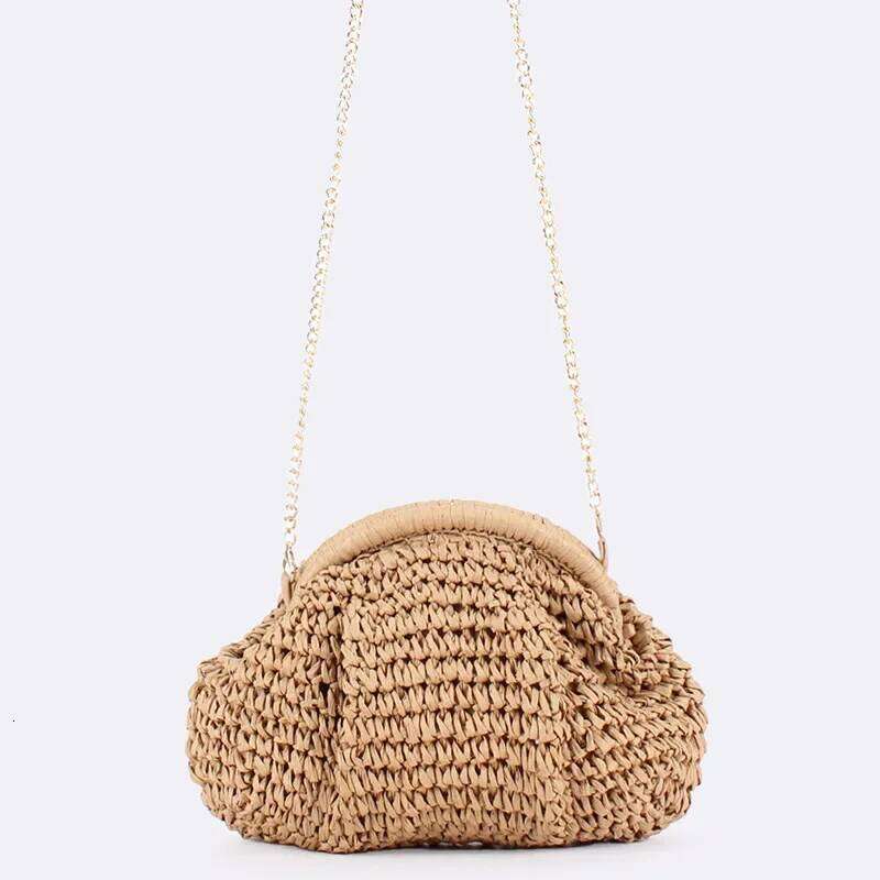 2026 Summer New Straw Weaving Crossbody Fashionable and Casual Shell Women's Shoulder Bag with Excellent Texture