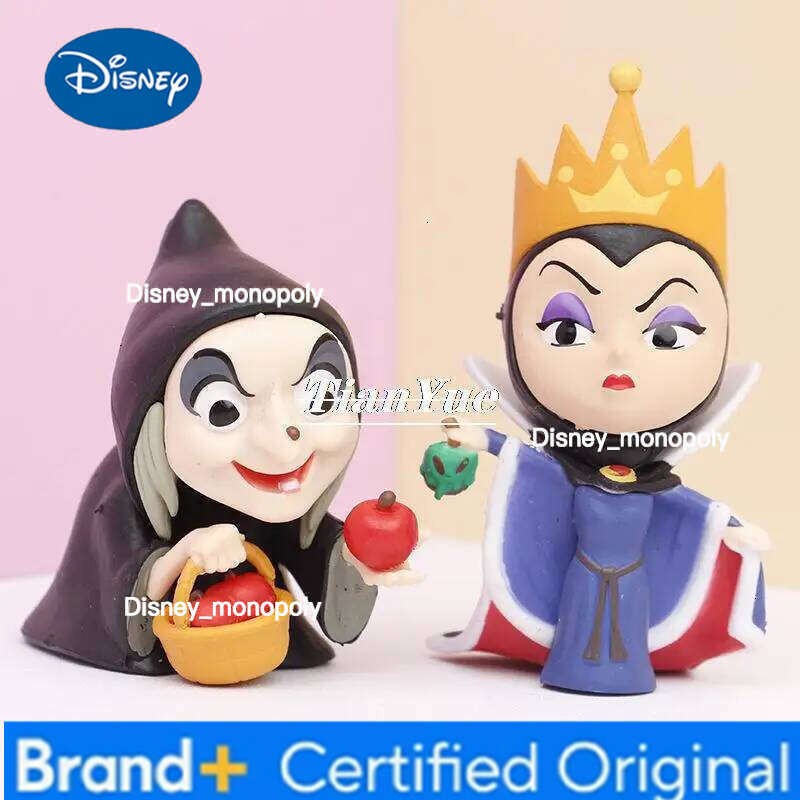 Disney Anime Villain Poisonous Witch Movie Character 6pcs/set Vinyl Model Figure Decoration 8cm H260105 H260105