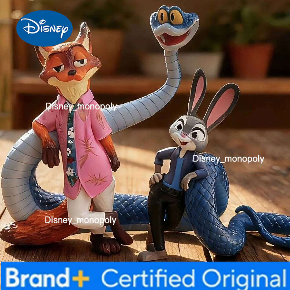 Disney New 18CM Crazy Animal City Judy Hopps Nick Wilde PVC Action Figurine Model Anime Desk Ornament Cartoon Doll Christmas Gifts H260105 H260105