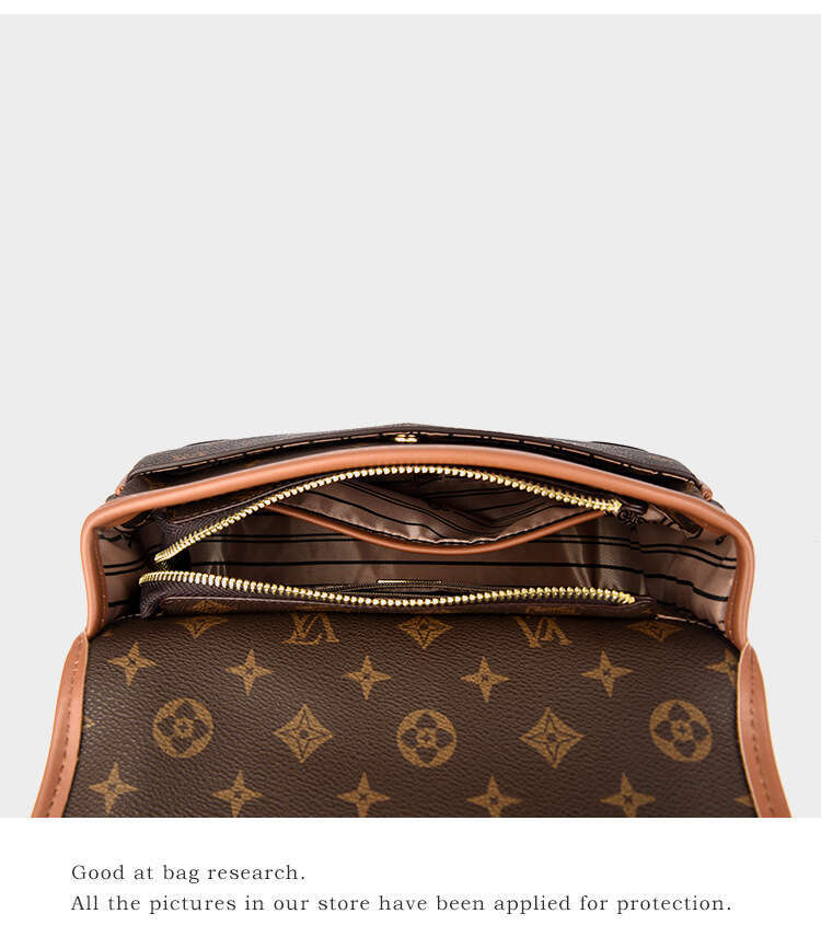 New Retro Printed Baguette High-end Design Single Shoulder Crossbody Commuting Outgoing Underarm Messenger Bag