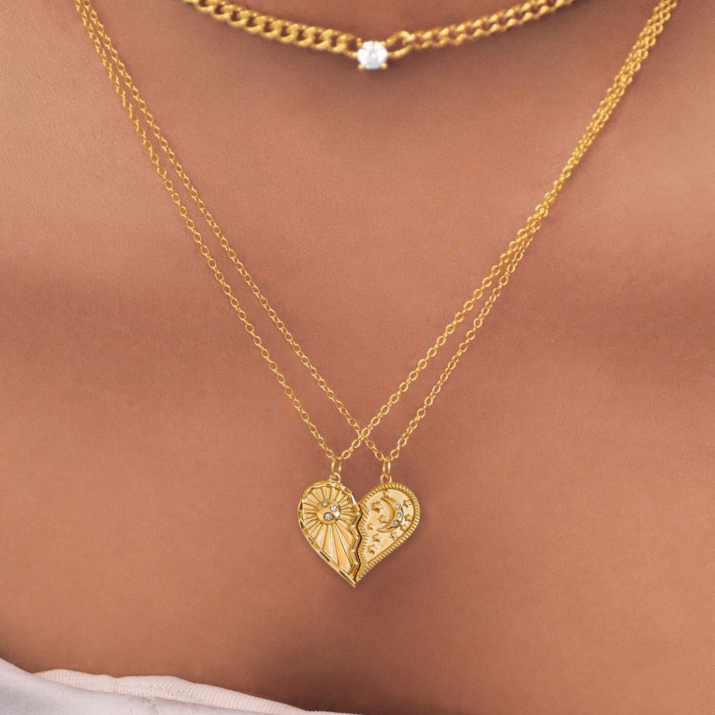 European and American Heart Titanium Light Luxury High-end Accessories Non-fading Jewelry Cross-border Stainless Steel Necklace