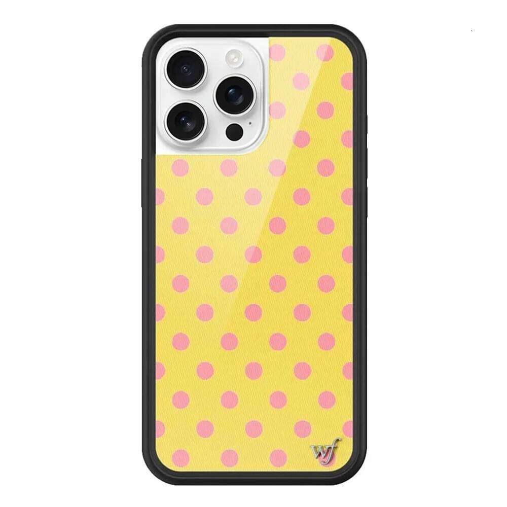 New Wildflower INS Strawberry Polka Dot Phone Case for 12 14 13 16 Pro Max Plus 15 pro 17 3D WF Deer Cute Protective cover 26H0105 - view 6