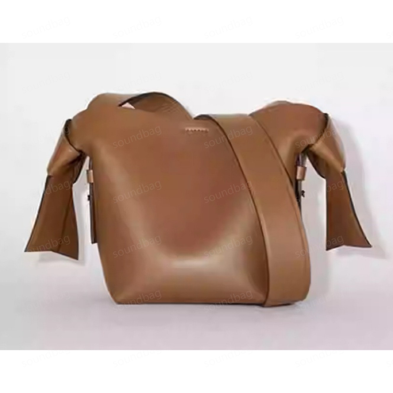 Minimalist Bow Knot ACNE Swedish brand Genuine Leather Tote Bag for Women Large Capacity Work Shoulder Handbag | 2026 New Style Luxury