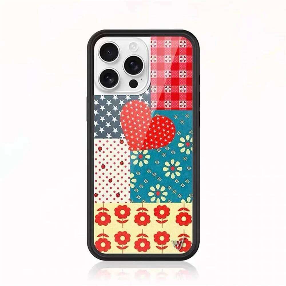 New Wildflower INS Strawberry Polka Dot Phone Case for 12 14 13 16 Pro Max Plus 15 pro 17 3D WF Deer Cute Protective cover 26H0105 - view 3