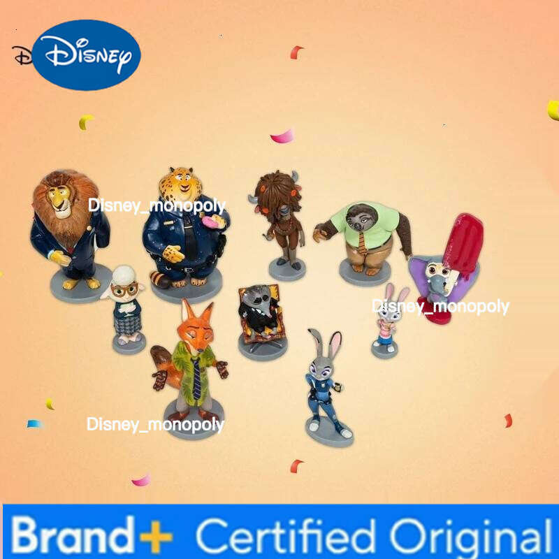 Disney Zootopia Nick Wilde And Judy Hopps Figure Toy Set Collectible Model Ornament Gift Box for Kids Birthday Present H260105 H260105