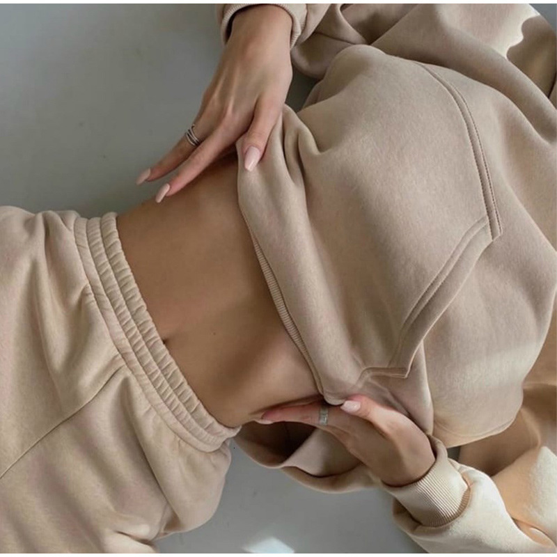 2025 Spring Autumn New European and American Foreign Trade Women's Fashion Long Sleeve Sports Casual Sweatshirt Set