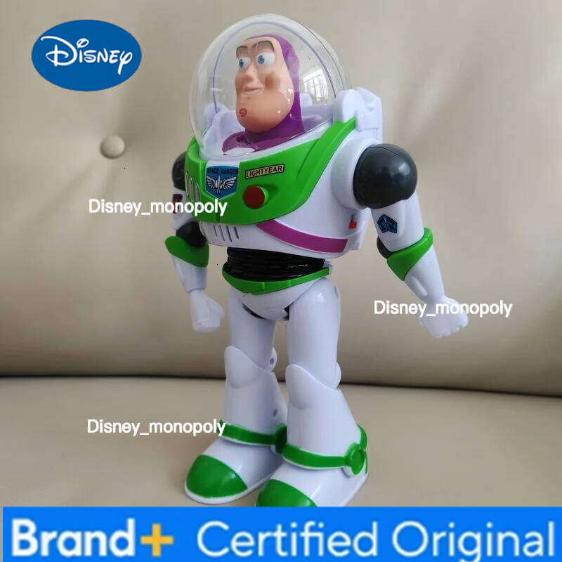 Disney Toy Story Buzzlightyear Cartoon Figure Model Toys Pixar Electric Walking Light Robot Action Doll Kids Birthday Gift H260105