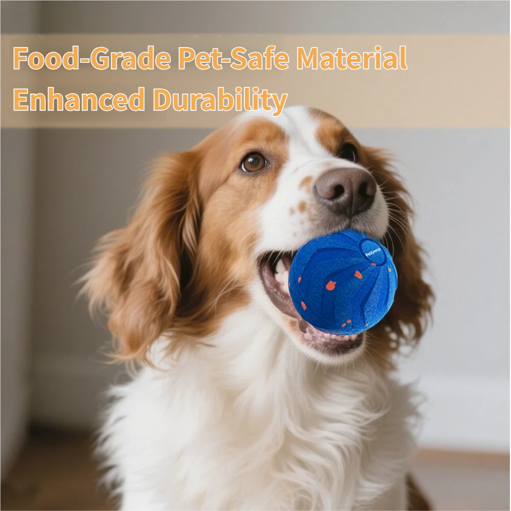 Smart Electric Dog Toy Ball - Waterproof Bite-Resistant ETPU Interactive Bouncing Ball for Dogs to Relieve Boredom