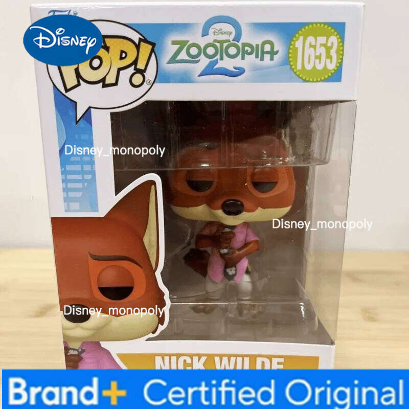 Disney Wilde #1653 Zootopia 2 Funko Pop Action Figure Toy Genuine Nick Vinyl Sculpture Dolls Collectable Fan Kids Xmas Gift H260105