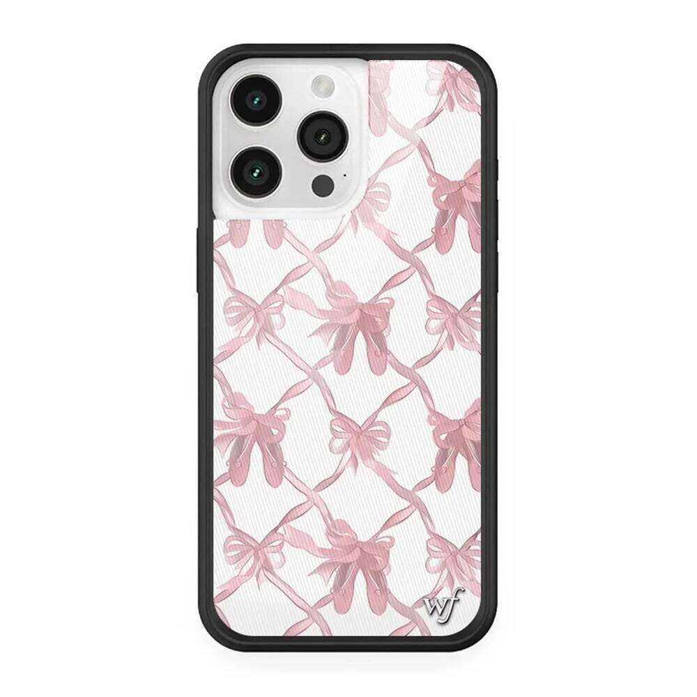 New Wildflower INS Strawberry Polka Dot Phone Case for 12 14 13 16 Pro Max Plus 15 pro 17 3D WF Deer Cute Protective cover 26H0105 - view 4