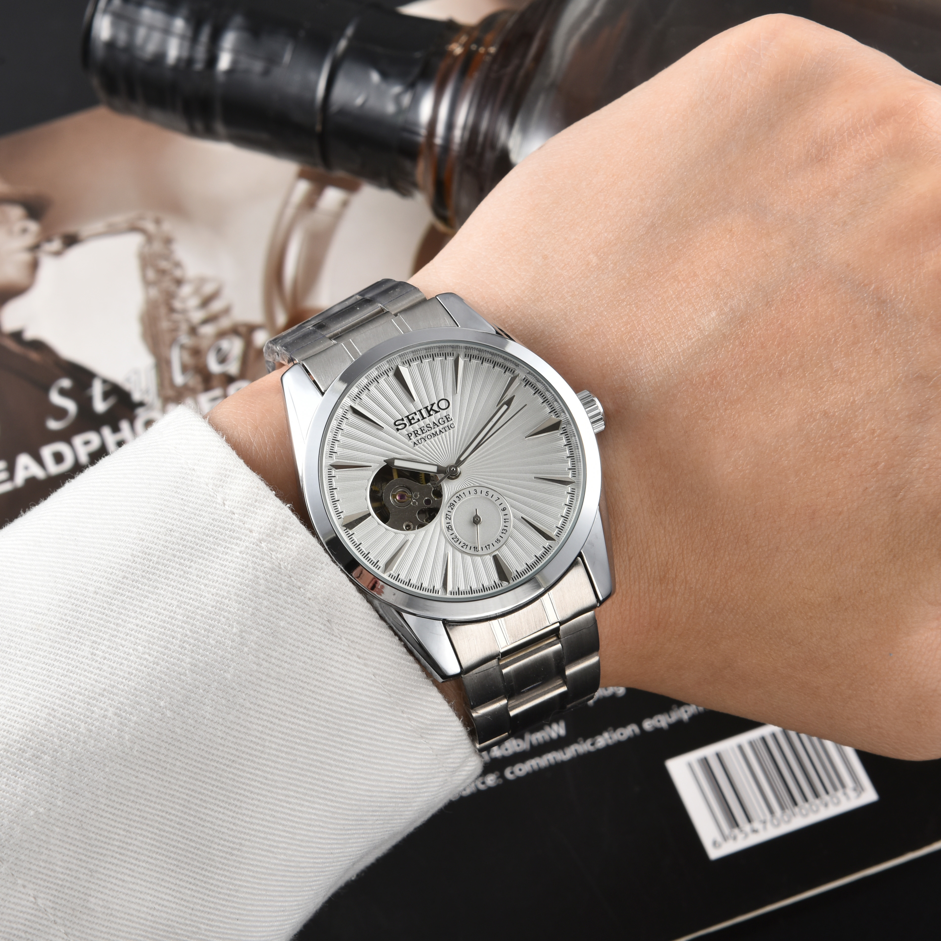 HOT Womens mens SEIKOity Automatic movement wristwatches comfortable rubber strap waterproof luminous top quality watches montre de luxe gold watch #345