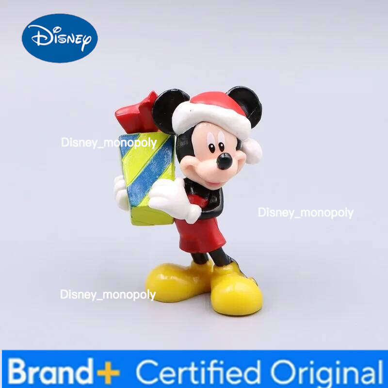 Disney 6pcs/set Mickey Mouse Minnie Donald Duck PVC Model Christmas Ornaments Collection Decoration Children Charm Toys Gifts H260105