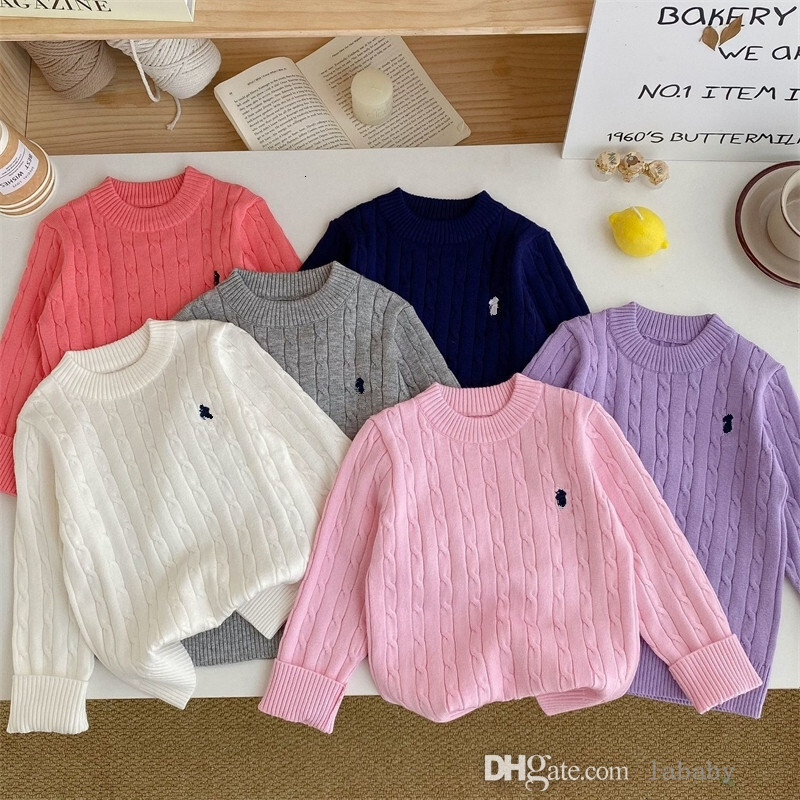 Kids Designer Clothes Embroidery Childrens Sweater Pullover Luxury Jumper Knitted Tops Baby Girls Long Sleeve Knits Shirts Autumn Winter Toddler Sweaters