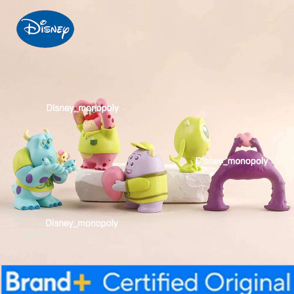 Disney 5pcs/set Monsters University Sullivan Michael Cute Anime Action Figure Toys 7CM H260105