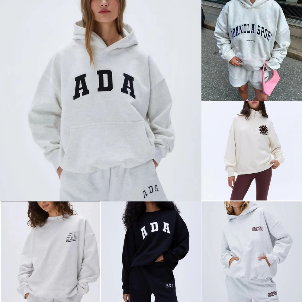 Adonola Women's High Quality Sweatshirts Fashion Ada Clothing Logo Long Sleeve Pullover Man Casual Sportswear Adanolalies Hoodie 889