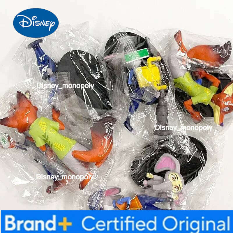 Disney 6 PCS Zootopia Cartoon Character Model Desk Judy Nick Collectible Toys Car Decor Home Decoration Gifts for Kids H260105 H260105