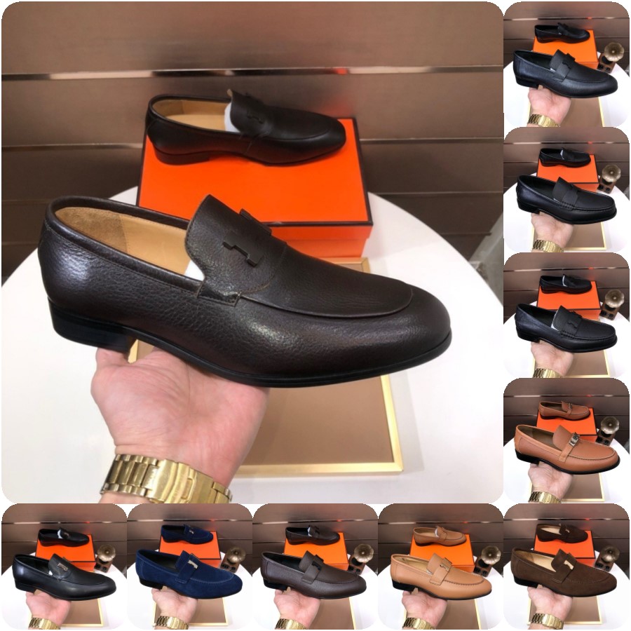 luxurious Elegant Men Leather Shoes Italian Designer Loafers Dress Shoes for Men Office 2023 Luxury Brand Slip on Shoes Men Sapato Social Masculino 38-45