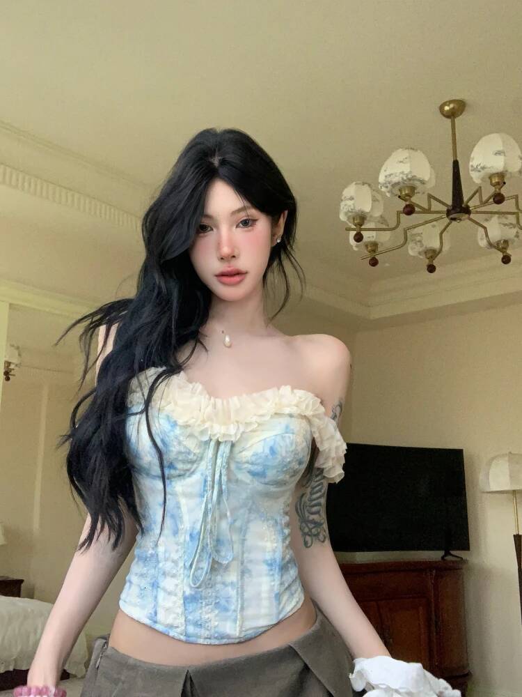Bestseller Subculture Y2k Crop Top Vest Women Sexy Elegant Clothing T-shirts Evening Party Outwear Harajuku Tees Korean Fashion Chic New ddmytues