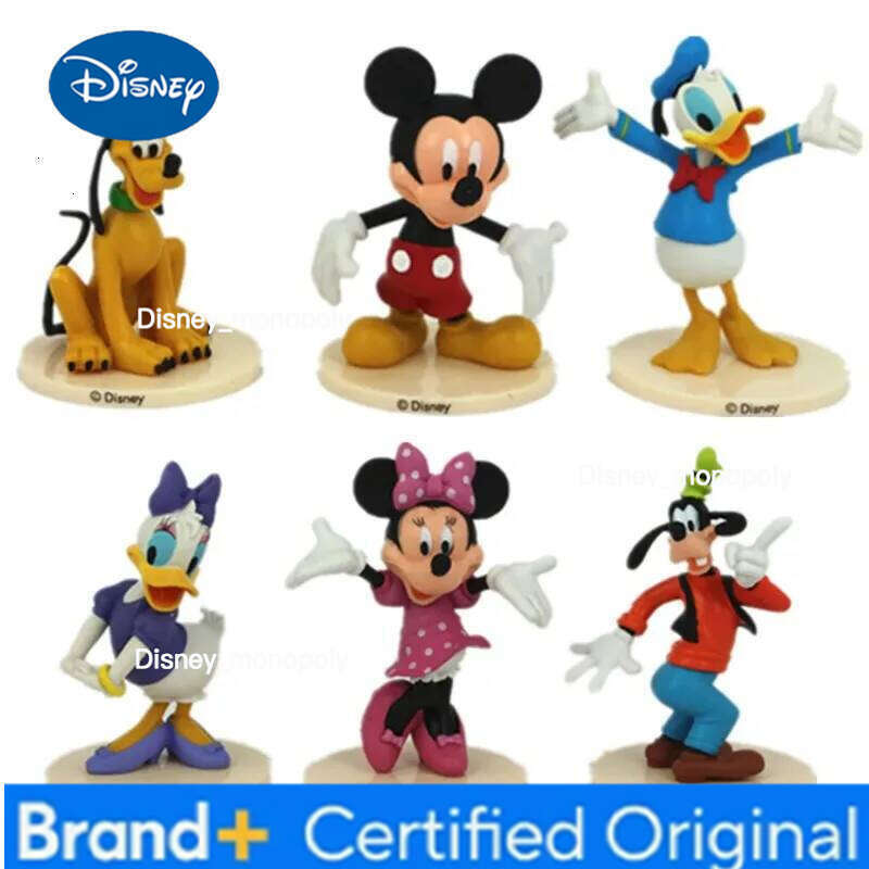 Disney 6 UNIDS/ set GK Mickey Mouse Minnie Goofy Regal Duck Donald Margarita cartoon character PVC model toy Christmas gift H260105