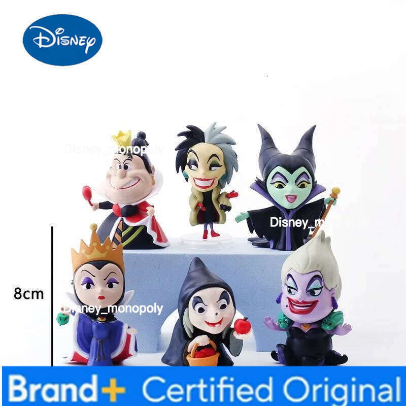 Disney 6pcs/set Maleficent PVC Action Figure Dolls Villains Series Evil Queen Model Car Ornament Kids Toys Cake Decoration Gifts H260105 H260105